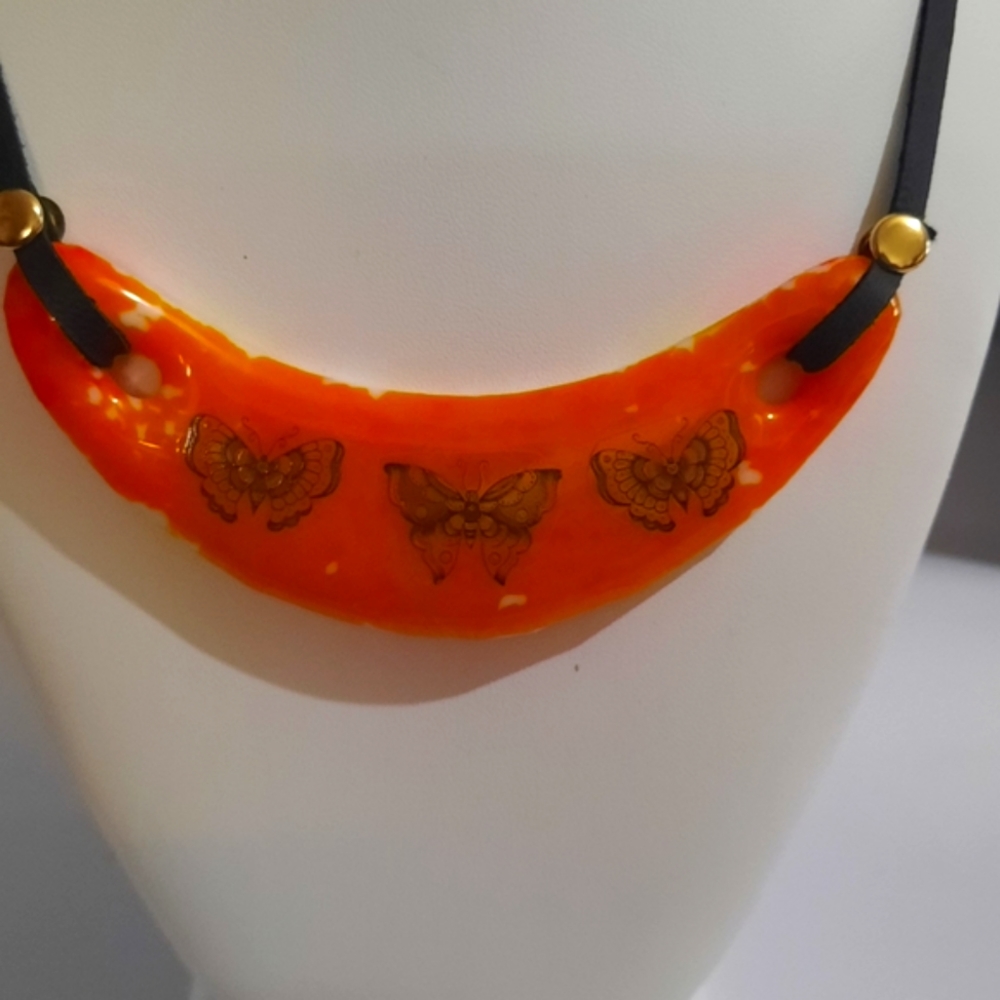 Crescent Moon Stained Glass 🌙 Chocker Necklace